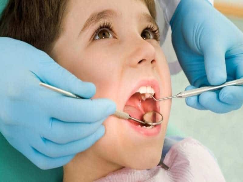 Root canal treatment on the baby tooth