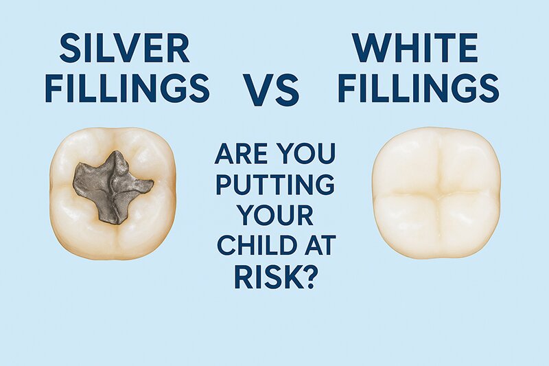 Silver fillings vs white fillings for children in dubai
