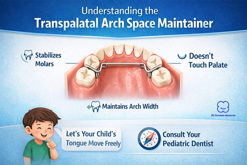 how Transpalatal Arch space maintainer works